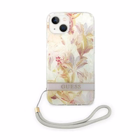 Guess GUOHCP14MHFLSU iPhone 14 Plus 6.7 "lilla / lilla hardcase Flower Strap