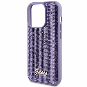 Guess Sequin Script Metal ümbris jaoks iPhone 15 Pro - lilla