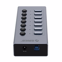 Orico BT2U3-7AB jaotur 7x USB-A 3.0 lülititega - hall