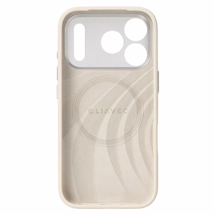 Liavec Silk Shield чехол с металлической рамкой камеры для Iphone 17 Pro Max бежевый