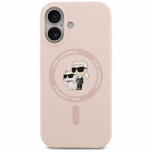 Karl Lagerfeld Silicone Karl&Choupette Ring MagSafe Ümbris jaoks iPhone 17 - Roosa