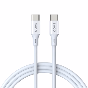 BWOO Cable USB-C - USB-C 1m 60W ABS + TPE X282 C-C valge