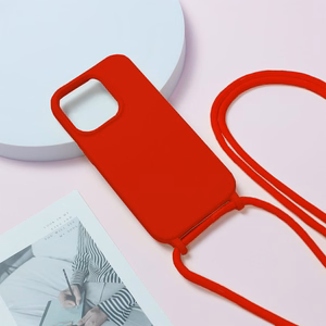 Strap Silicone Ümbris jaoks Iphone 12/12 Pro design 1 punane