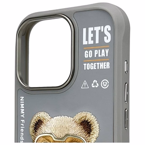Nimmy Cool&Cute 2.0 Bear Ümbris jaoks iPhone 16 Pro Max - Hall