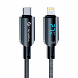 Kaabel USB C to Lightning Forcell F-Energy PD 3A 27W Digital 1,2 m C276 must