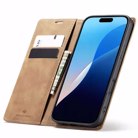 Spacecase Ümbris Wallet iPhone 16 Pro Max helepruun