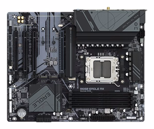 GIGABYTE B650 EAGLE AX emaplaat - AMD Ryzen 9000 Series CPUs, 12+2+2 Phases VRM, up to 7600MHz DDR5 (OC), 1xPCIe 5.0 + 2xPCIe 4.0 M.2, GbE LAN, WIFI 6E, USB 3.2 Gen 2