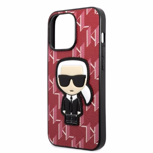 Karl Lagerfeld KLHCP13XPMNIKPI iPhone 13 Pro Max 6.7" жёсткий чехол красный/красный Monogram Ikonik Patch