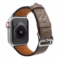 Strap Leather jaoks Apple Watch 38 / 40 / 41 mm band bracelet - dark brown