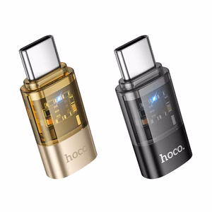 Adapter USB C to Lightning Hoco UA36D transparent black