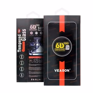 6D Pro Veason karastatud klaas ekraanikaitse iPhone X / XS / 11 Pro, must