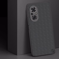 Nillkin Textured Case vastupidav tugevdatud ümbris geelraamiga ja nailonist tagaküljega Honor 50 SE jaoks must