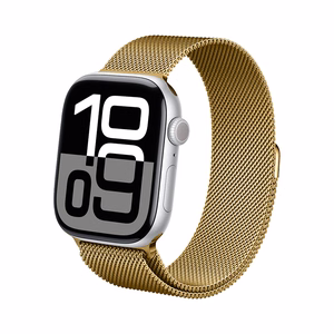 Crong Milano Steel roostevabast terasest rihm Apple Watch 44 / 45 / 46 / 49 mm kellale, kuldne