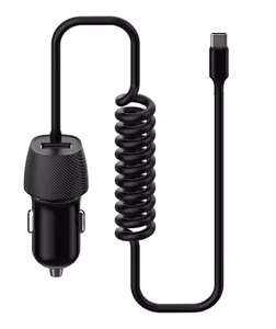 Autolaadija Platinet (PLCRSC) Type-C kaabliga (1xUSB 3.4A) must