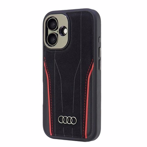 Audi Genuine Leather MagSafe iPhone 16 6.1" must-punane hardcase AU-TPUPCMIP16-R8/D3-RD