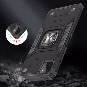 Wozinsky Ring Armor Case Kickstand Tough Rugged Cover for Samsung Galaxy A22 4G sinine