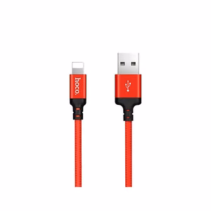 USB kaabel Hoco X14 Lightning punane-must 1.0m