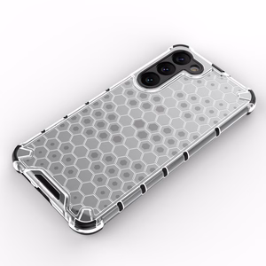 Honeycomb ümbris jaoks Samsung Galaxy S23+ armored hybrid cover läbipaistev