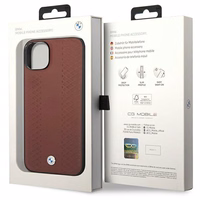 Ümbris BMW BMHCP14S22RFGR iPhone 14 6.1" Burgundy/burgundy Leather Diamond Pattern