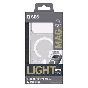 SBS Light Mag ümbris mudelile iPhone 18 Pro Max / 17 Pro Max, ühildub MagSafe'iga – läbipaistev