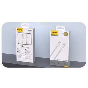 Dudao L9X 30W USB-C - Lightning Kaabel 1m - valge