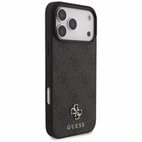 Guess 4G Small Classic Logo MagSafe ümbris jaoks iPhone 17 Pro Max - must