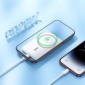 Powerbank compatible with MagSafe Hoco 5000 mAh QC PD 2A 20W ultra-thin J140A valge