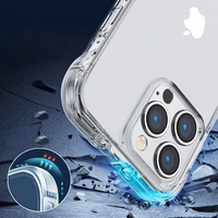 Joyroom Defender seeria kaaned iPhone 14-le Soomustatud konksuga kaane, selge (JR-14H1)