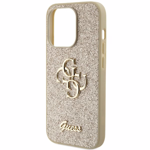 GUESS ümbris jaoks IPHONE 15 Pro GUHCP15LHG4SGD (Fixed Glitter Big 4G) kuldne