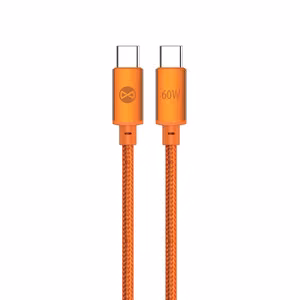 Forever Saffron kaabel USB-C - USB-C 1,0 m 60W oranž