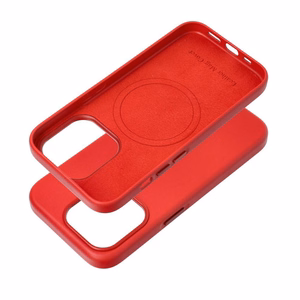 Чехол Leather Mag Cover (MagSafe) для iPhone 15 Pro красный