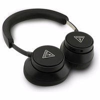 Guess Bluetooth ENC Saffiano Triangle Logo On-Ear Kõrvaklapid - Must