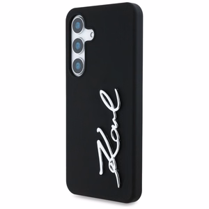Ümbris Karl Lagerfeld Silicone Metal Signature Logo Samsung Galaxy S25 must