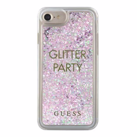 Guess GUHCP7GLUQPU iPhone 6/7/8 /SE 2020 / SE 2022 lilla/lilla kõva ümbris Liquid Glitter Party