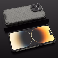 Honeycomb ümbris iPhone 14 Pro Maxi soomustatud hübriidkate läbipaistev