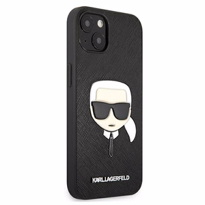 Karl Lagerfeld KLHCP13SSAKHBK kõva ümbris iPhone 13 mini 5,4" Saffiano Ikonik Karl's Head – must