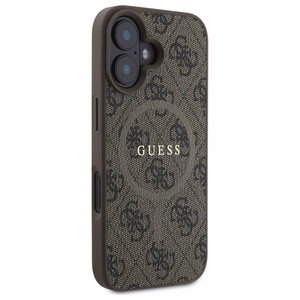 Guess 4G Ring Classic Logo MagSafe iPhone 16 Ümbris - Brown