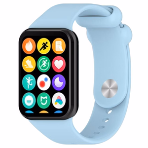 СИЛИКОНОВЫЙ РЕМЕШОК MI BAND 8 PRO /M8 PRO (4). ГОЛУБОЙ
