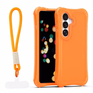 Safepop case with strap for Samsung Galaxy S24 / S25 orange
