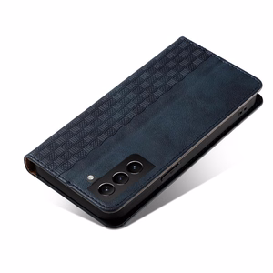Magnet rihmaga ümbris Samsung Galaxy S22 + (S22 Plus) ümbris rahakott + Mini Lanyard ripats sinine