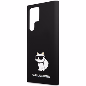 Karl Lagerfeld Silicone Choupette ümbris jaoks Samsung Galaxy S24 Ultra - must