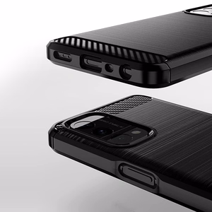 Carbon Case Paindlik kate OnePlus Nord N200 5G musta värvi jaoks