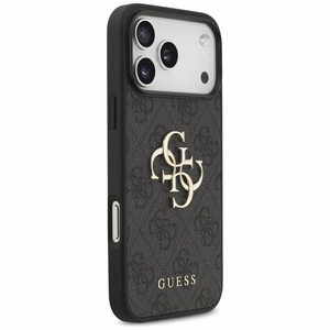 Guess PU 4G Metal Logo ümbris Apple iPhone 18 Pro Max telefonile, hall