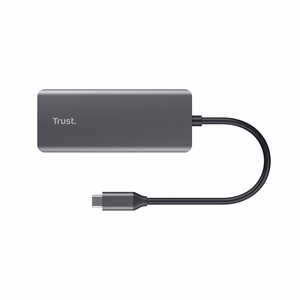 Trust Dalyx - 6-in-1 USB-C mitmepordine adapter, 1000 Mbit/s (hõbedane)