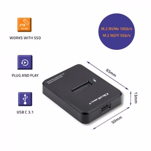 Qoltec 50313 SSD ketta korpus must M.2