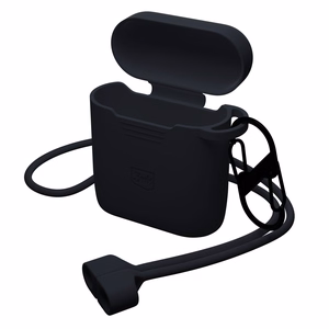 3mk Silicone AirPods Case for Apple AirPods 2 - Black