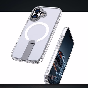 Hybrid Armor X Ümbris jaoks iPhone 17 with Stand, Compatible with MagSafe - Läbipaistev