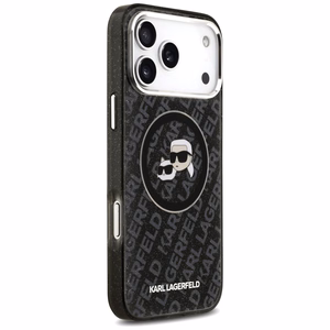 Karl Lagerfeld IML Glitter Karl&Choupette Heads Logo MagSafe Ümbris jaoks iPhone 17 Pro Max - Must
