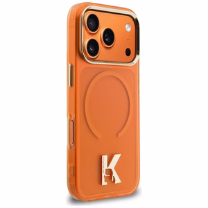 Karl Lagerfeld IML K Head Logo MagSafe Ümbris for iPhone 17 Pro - oranž