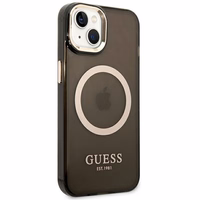 Guess GUHMP14MHTCMK iPhone 14 Plus 6.7" must/must hard ümbris kuldne Outline Translucent MagSafe